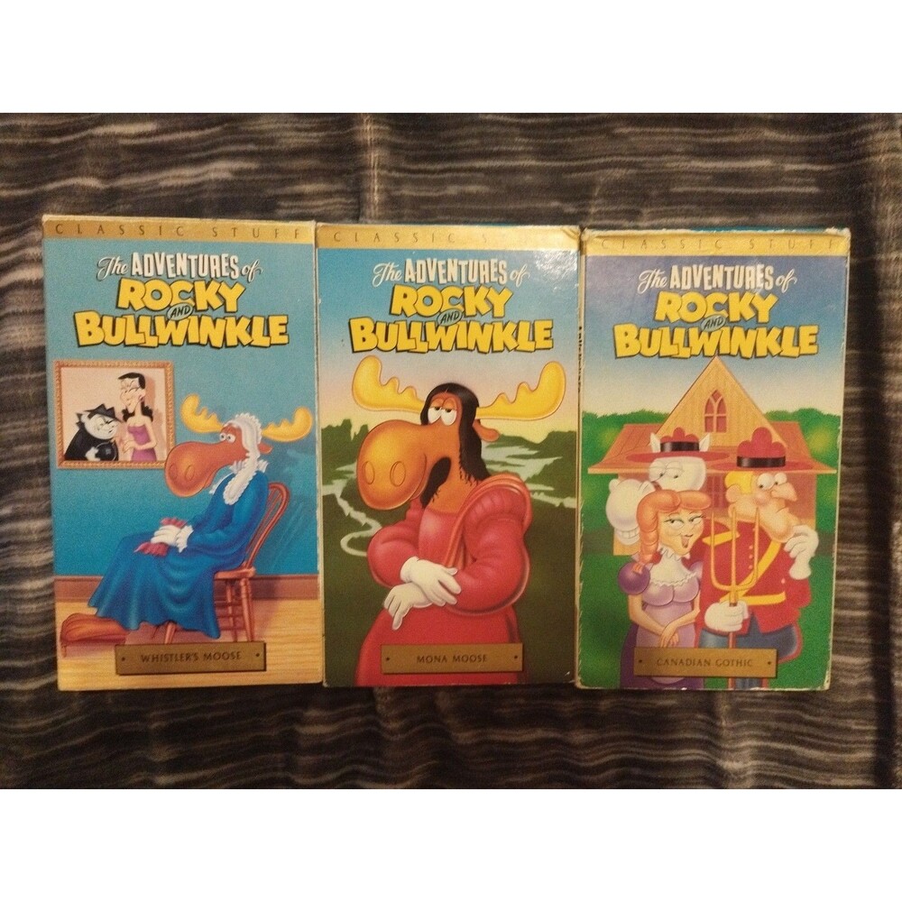 The Adventures Of Rocky And Bullwinkle - Lot of 3 VHS